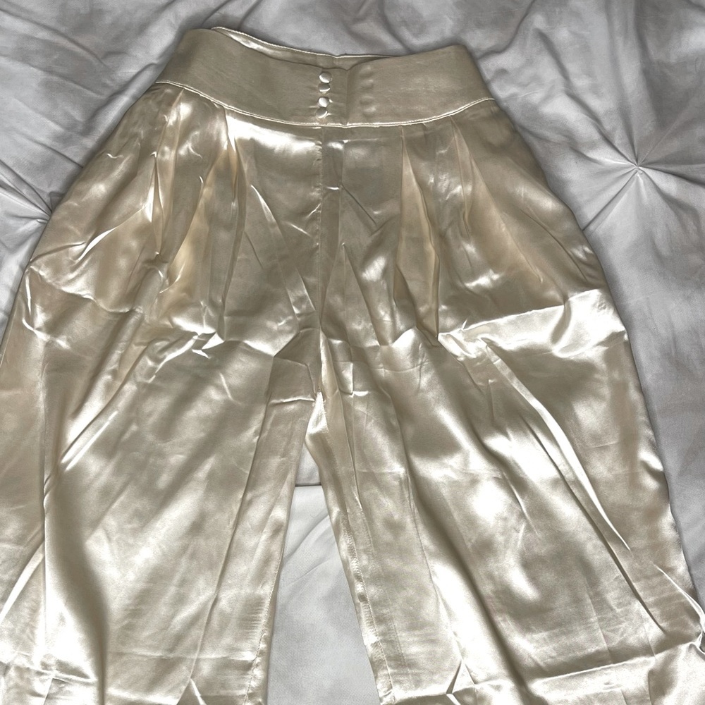 Flare silk pants from SHEIN